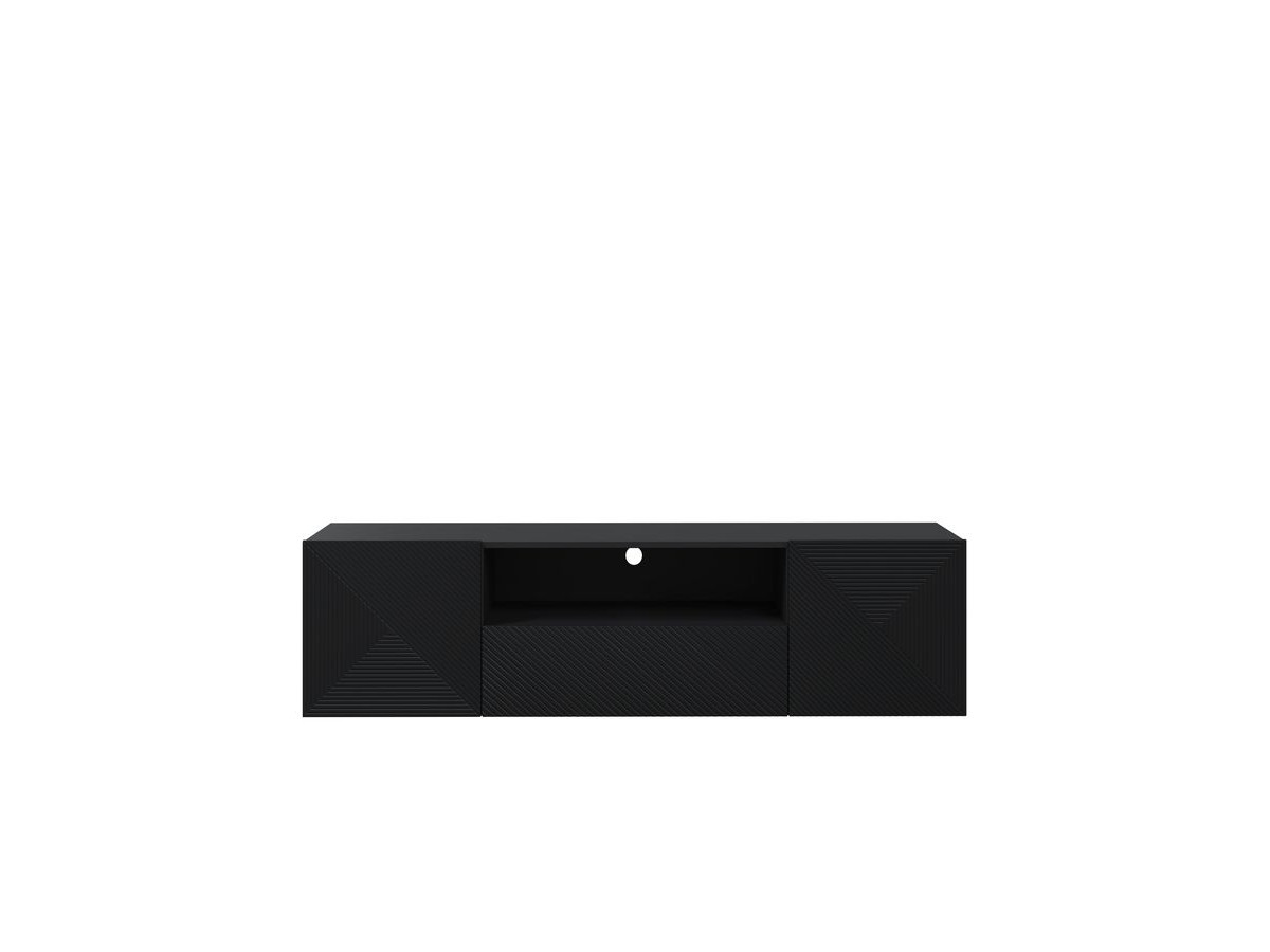 Meuble TV suspendu 167 cm ALICE noir — vue 6