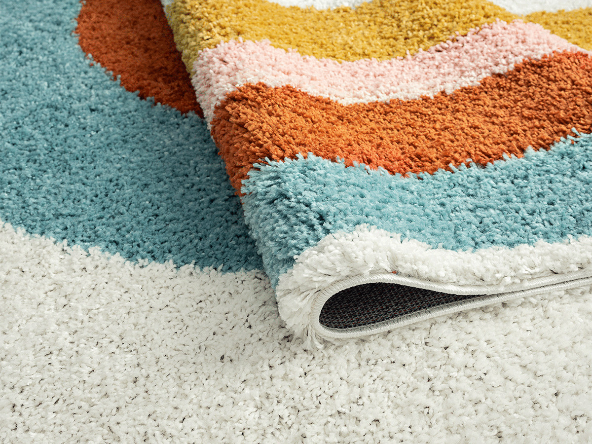 NELIA shaggy vloerkleed met abstract patroon