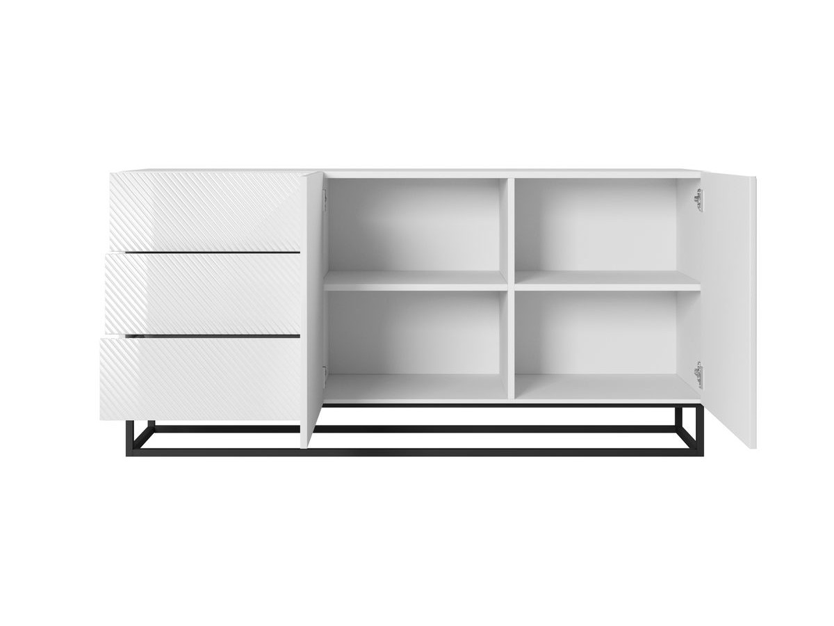 Buffet 2 portes 167 cm ALICE pieds en métal blanc — vue 6