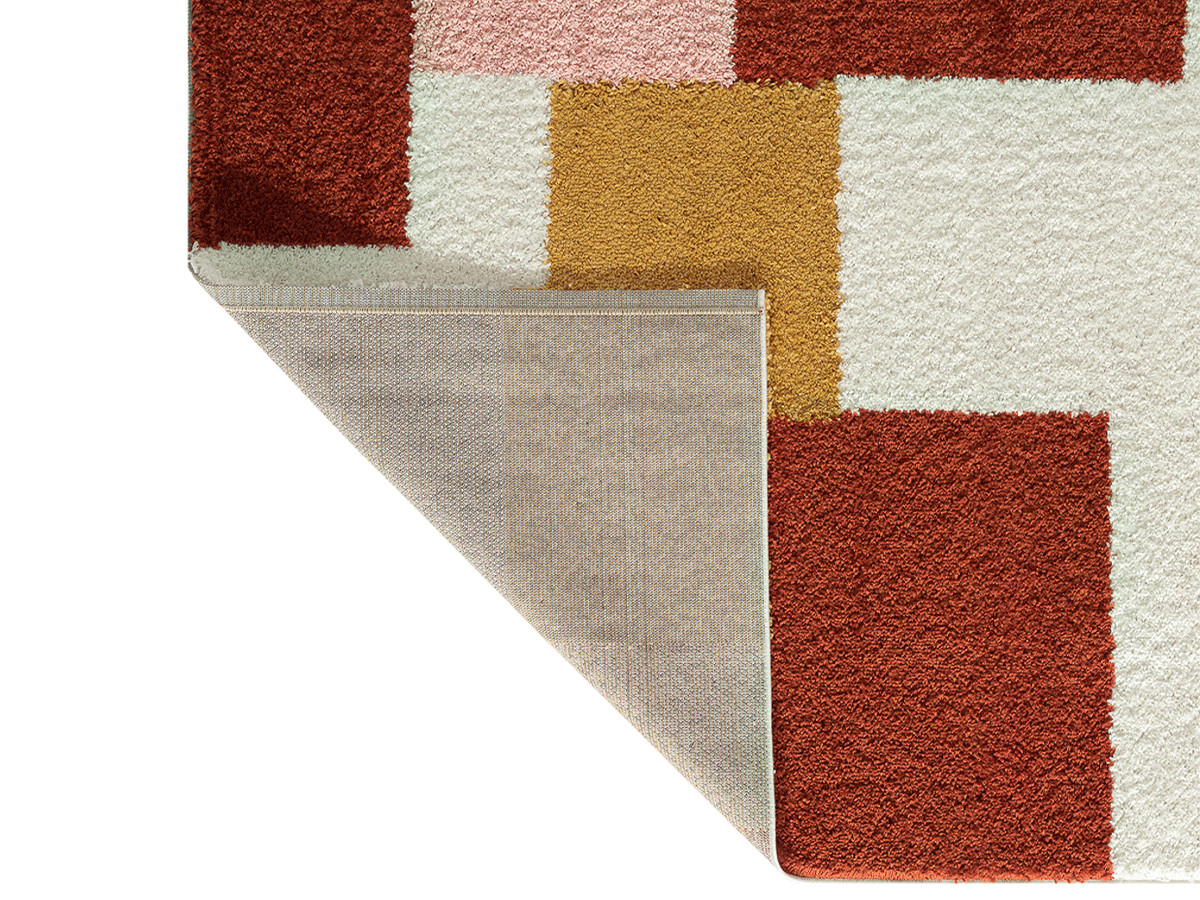 Tapis shaggy ALIA motif abstrait