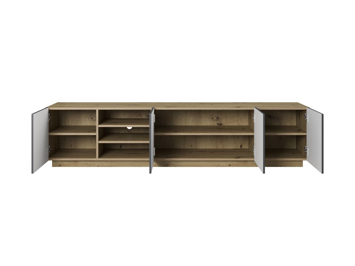 ALICE set met tv-meubel met nis van 200 cm + 4-deurs dressoir van 200 cm