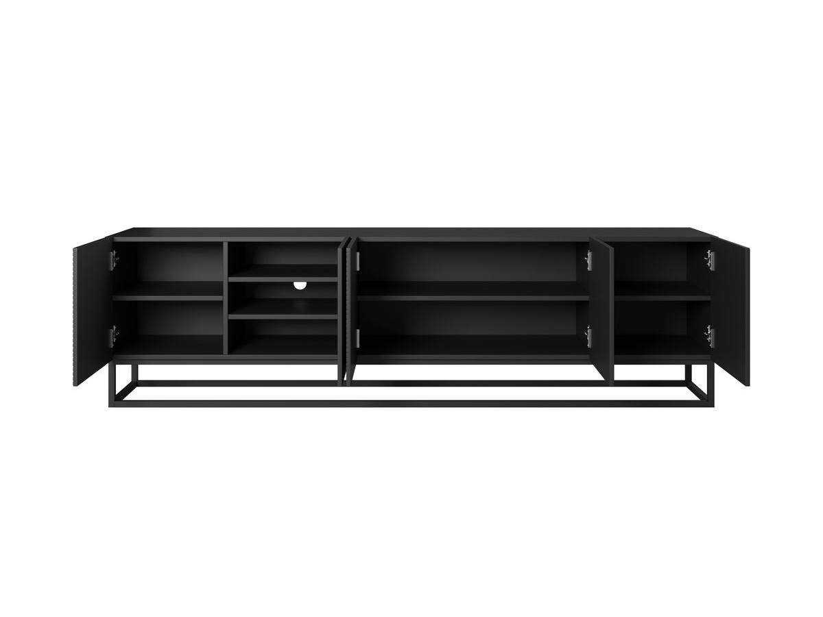 Ensemble ALICE avec Meuble TV 200 cm + Buffet 4 portes 200 cm pieds métal