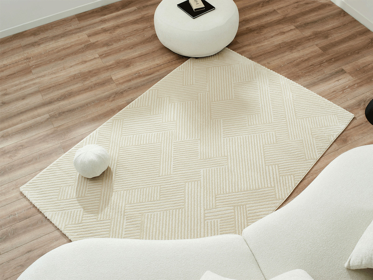 LUCIE laagpolig vloerkleed met abstract patroon