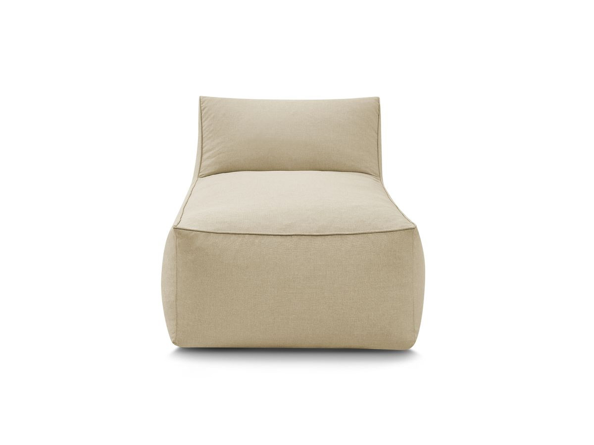 Chaise longue zonder armleuningen voor de modulaire tuinbank RIVIERA