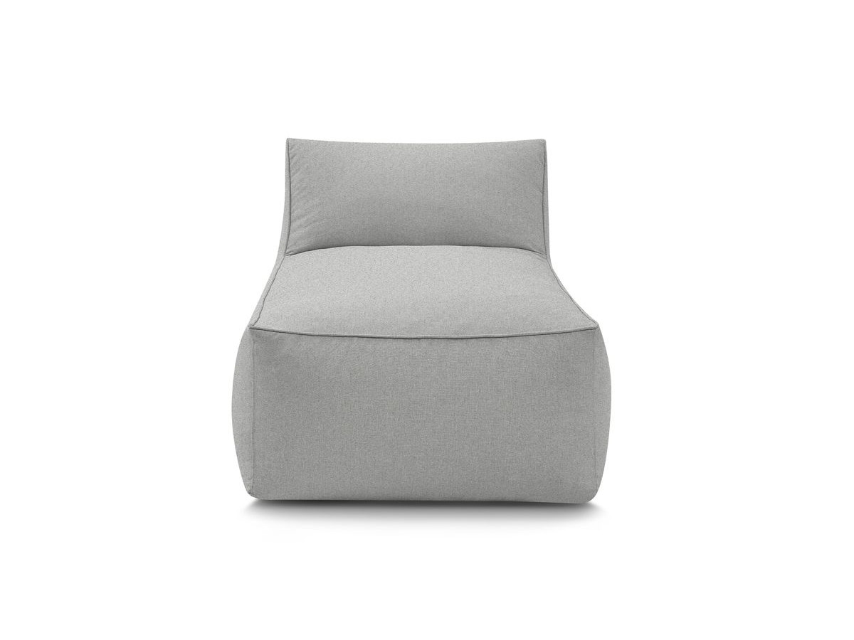 Chaise longue zonder armleuningen voor de modulaire tuinbank RIVIERA