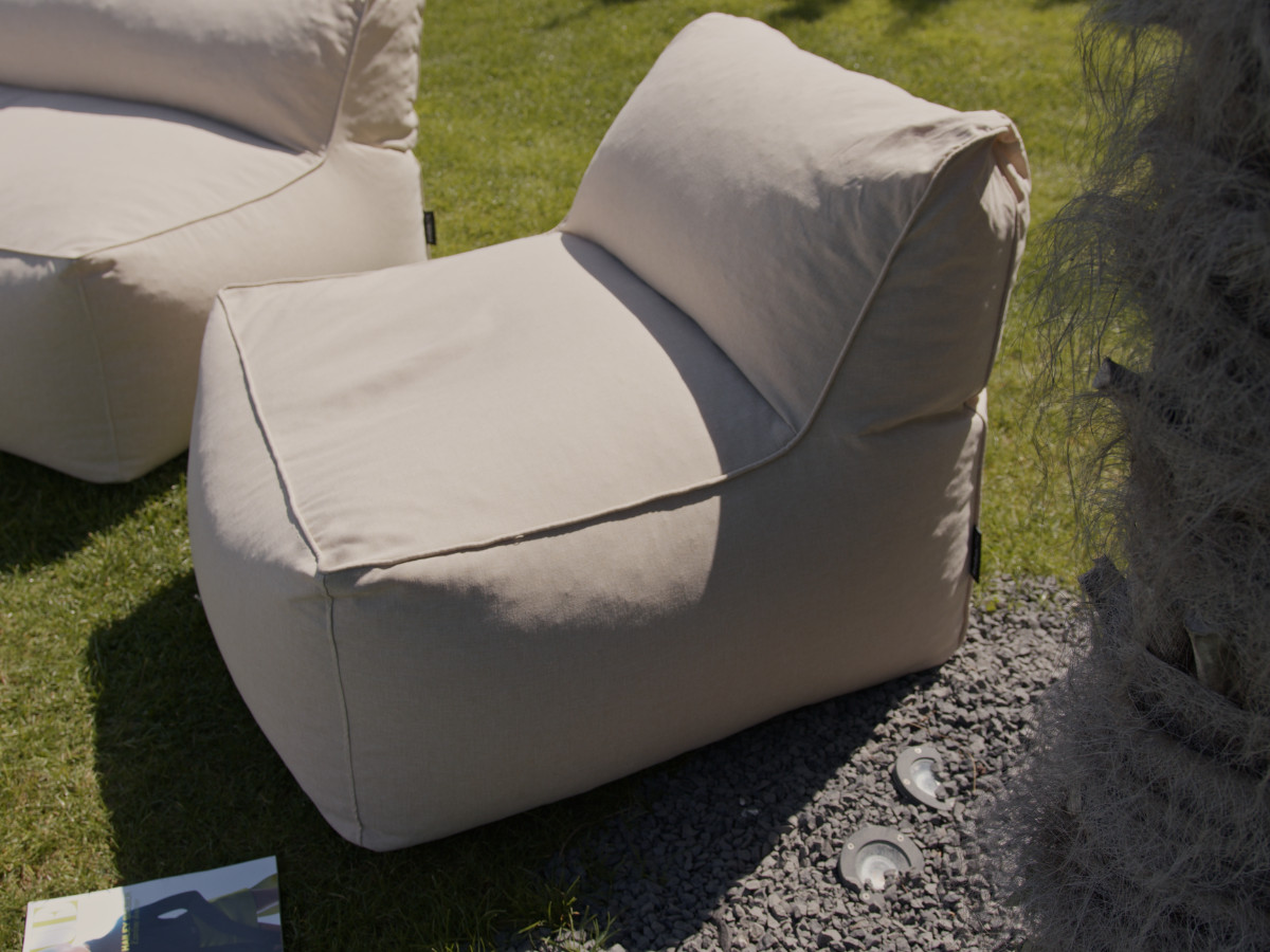 Chauffeuse 1 place sans accoudoir pour canapé de jardin modulable RIVIERA