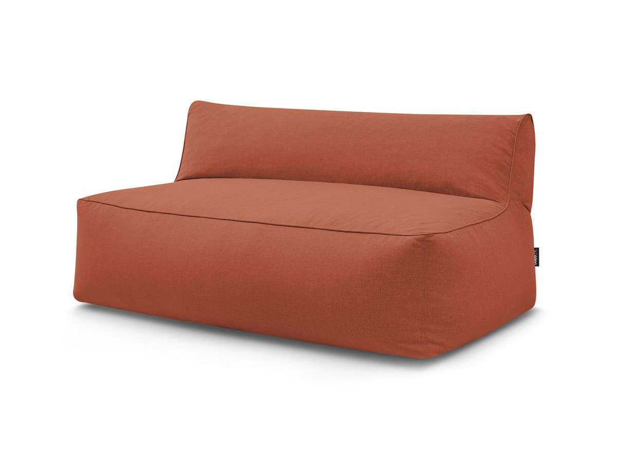 Chauffeuse 2 places sans accoudoir pour canapé de jardin modulable RIVIERA orange   BOBOCHIC