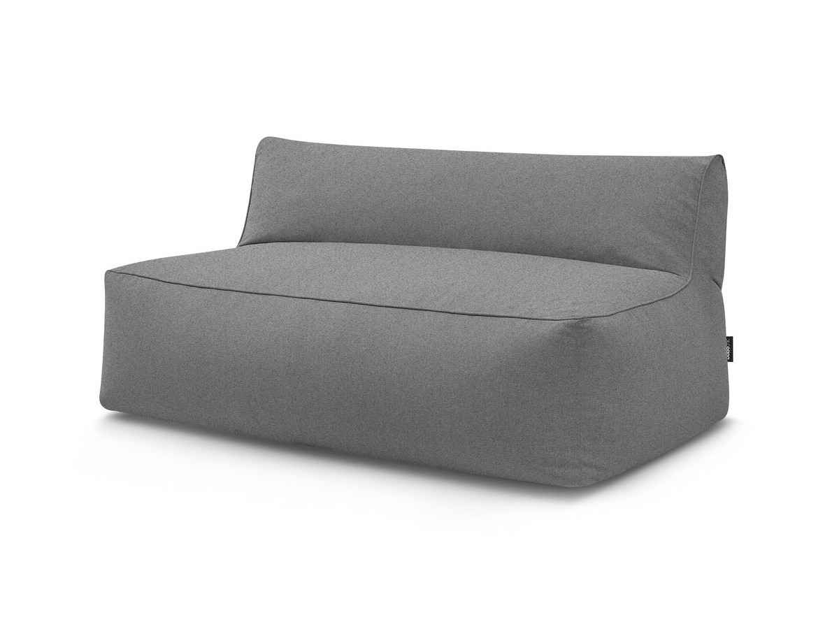 Chauffeuse 2 places sans accoudoir pour canapé de jardin modulable RIVIERA gris foncé   BOBOCHIC