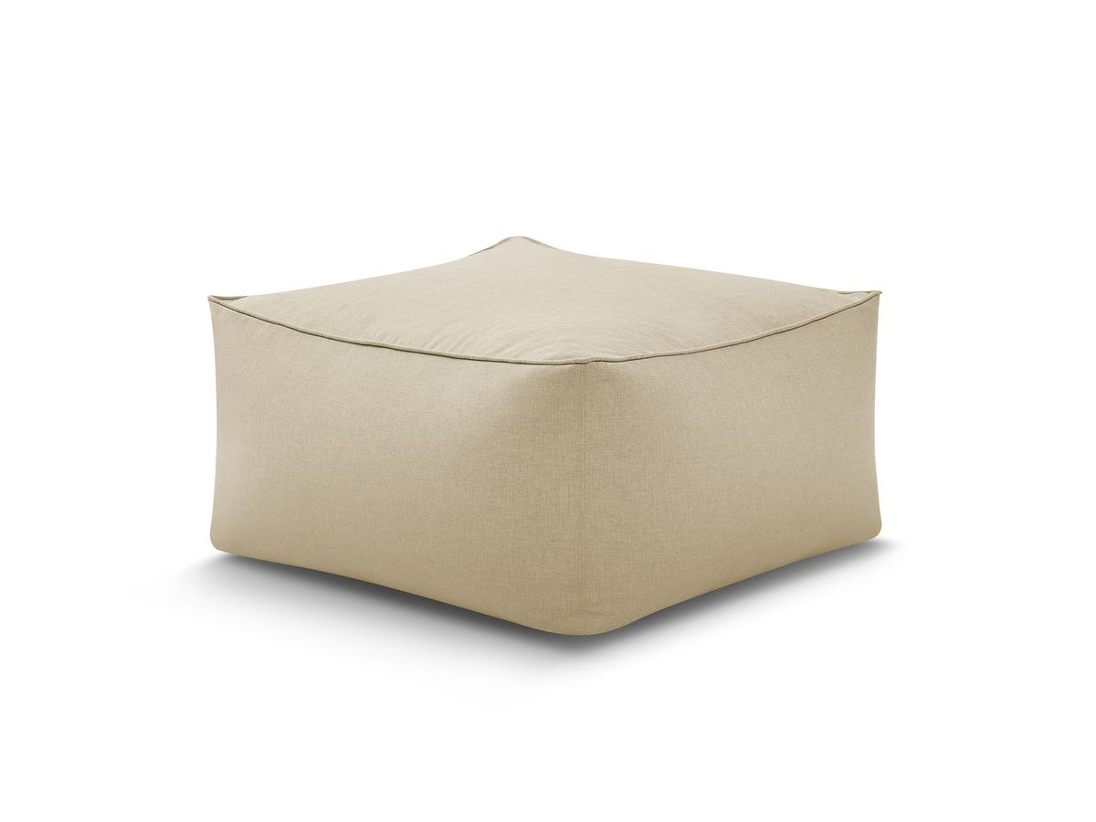 Canapé d'angle fixe EVEREST tissu chiné - Orange - Angle droit - 10 coussins