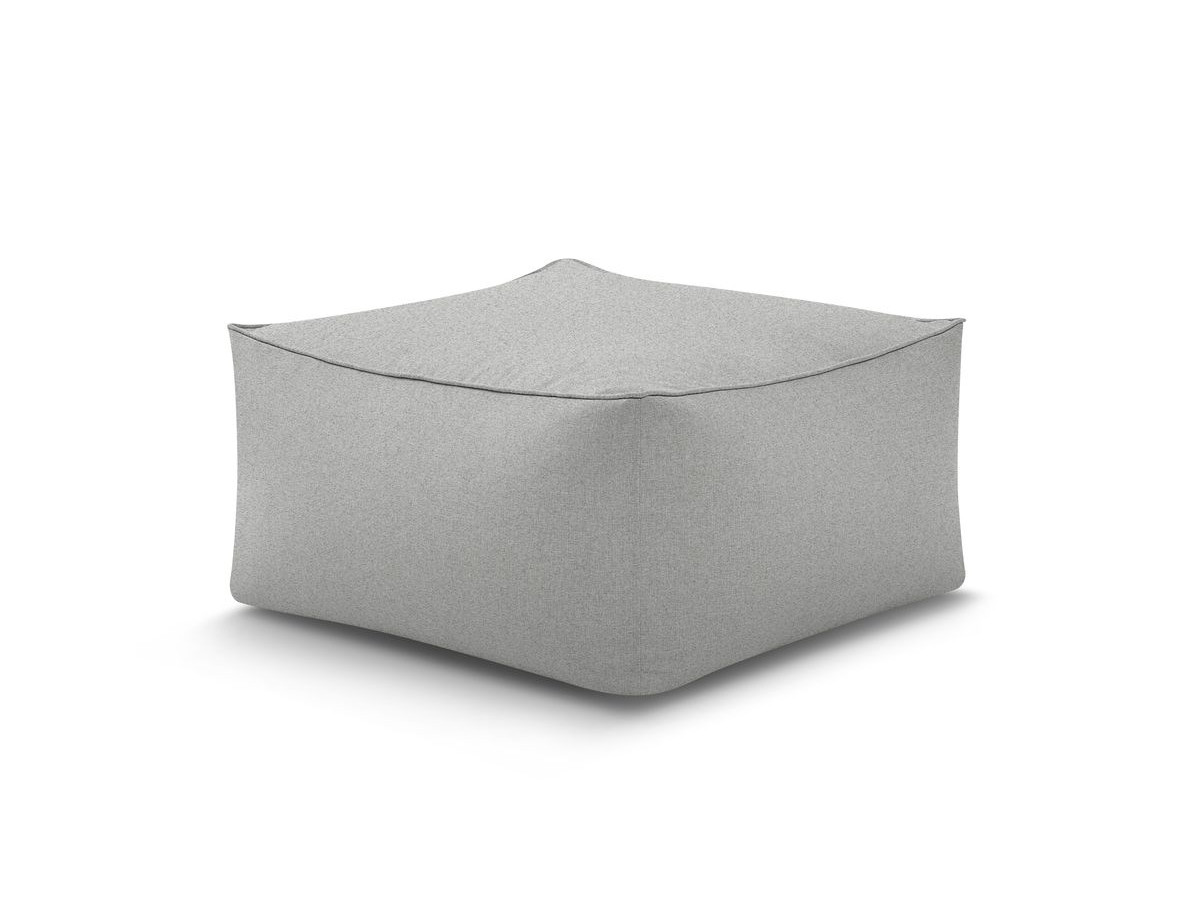 Pouf pour canapé de jardin modulable RIVIERA gris clair   BOBOCHIC