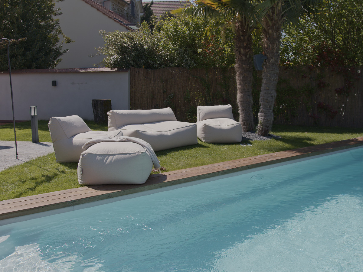 Pouf pour canapé de jardin modulable RIVIERA