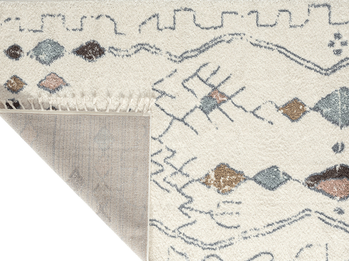 DELSY shaggy vloerkleed met Berberpatroon