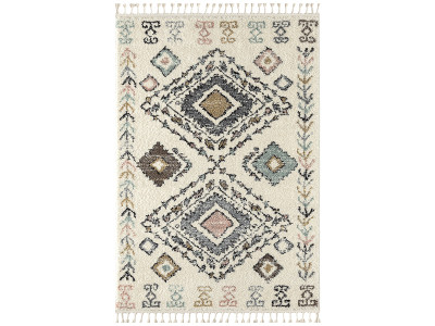 Tapis shaggy ALIX motif berbère