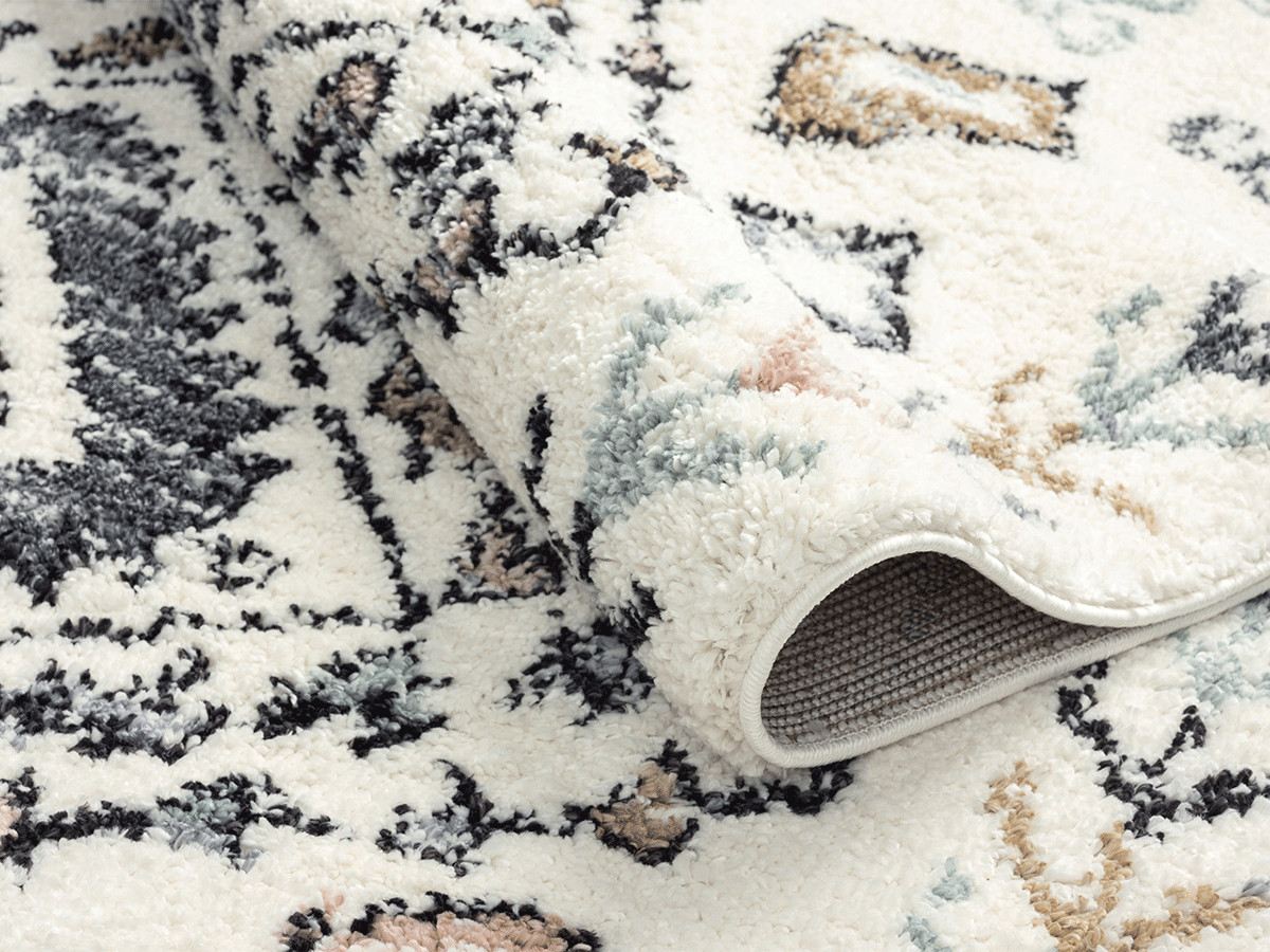 ALIX shaggy vloerkleed met Berberpatroon