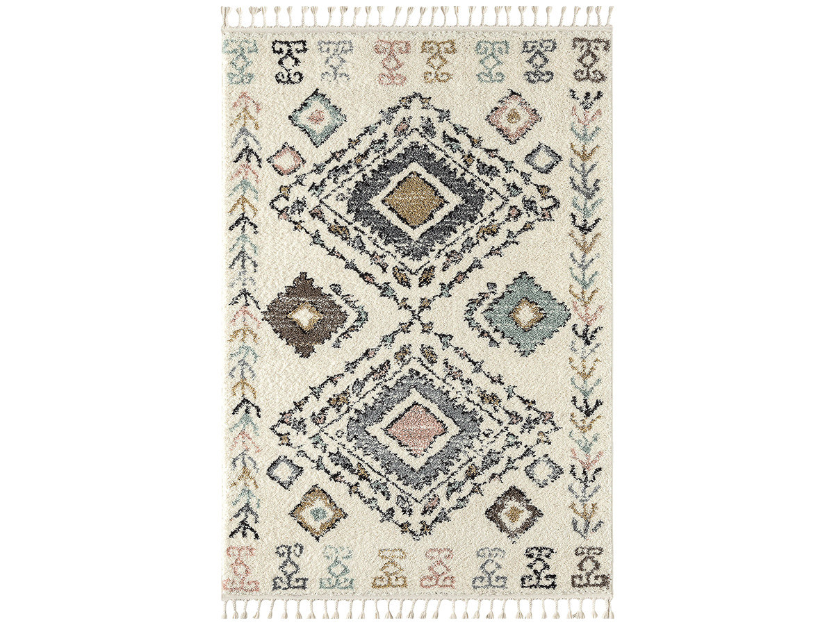 ALIX shaggy vloerkleed met Berberpatroon