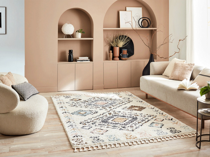 Tapis shaggy ALIX motif berbère