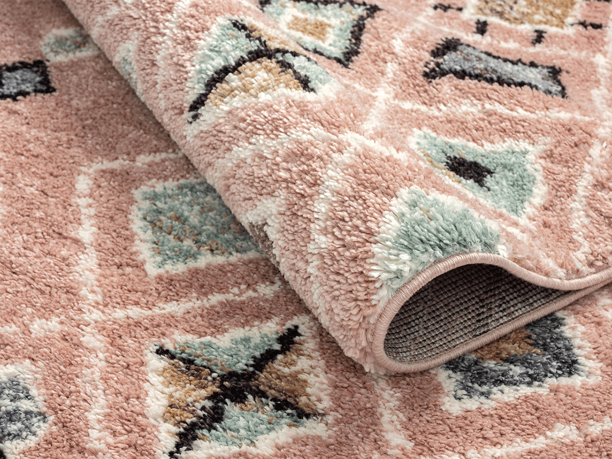 Tapis shaggy DELIA motif berbère