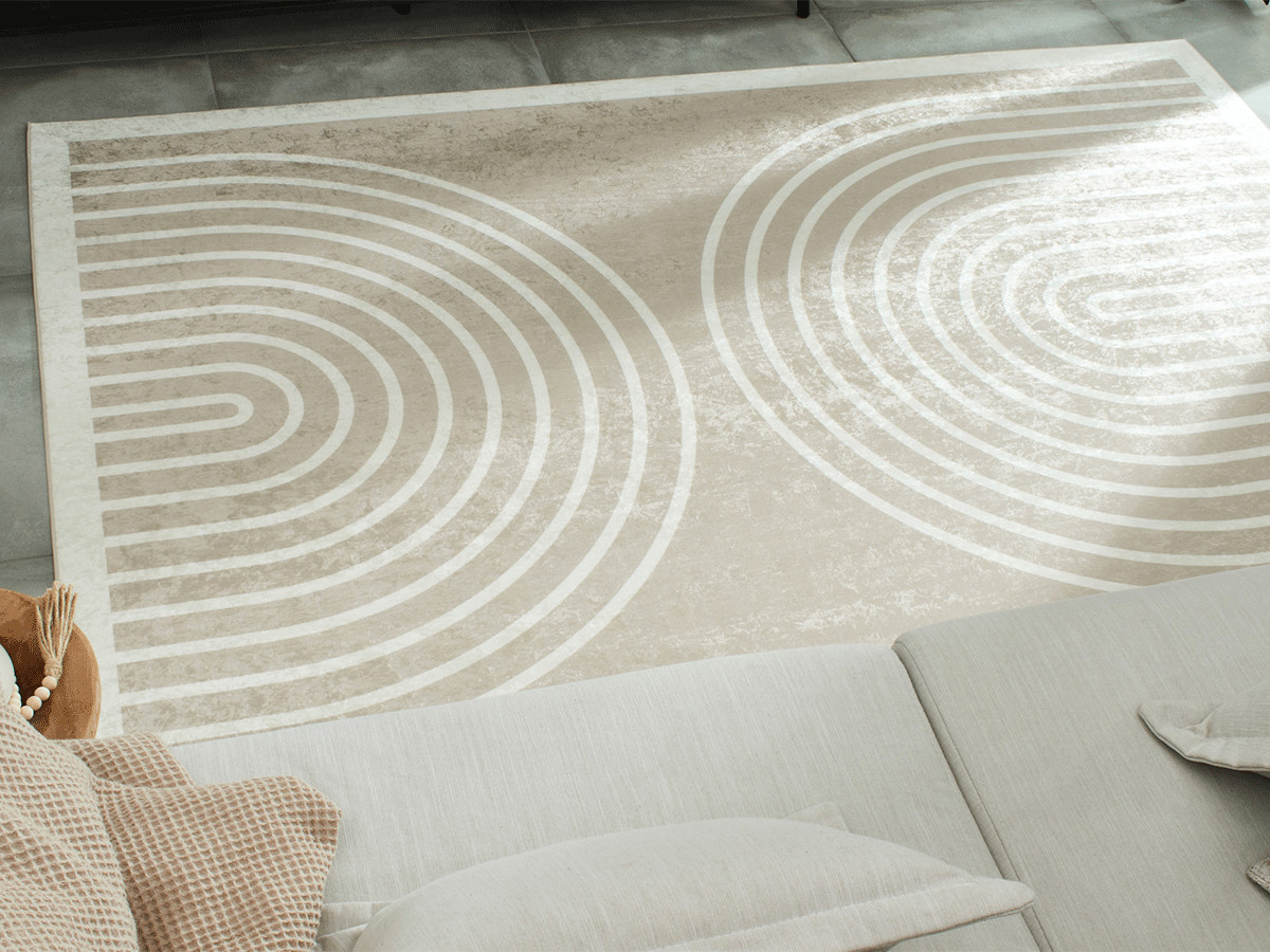 CALIX laagpolig vloerkleed met abstract patroon