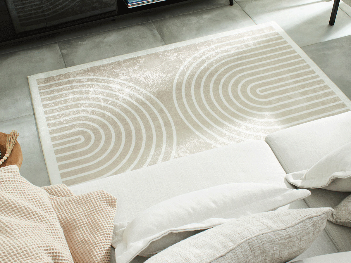 CALIX laagpolig vloerkleed met abstract patroon