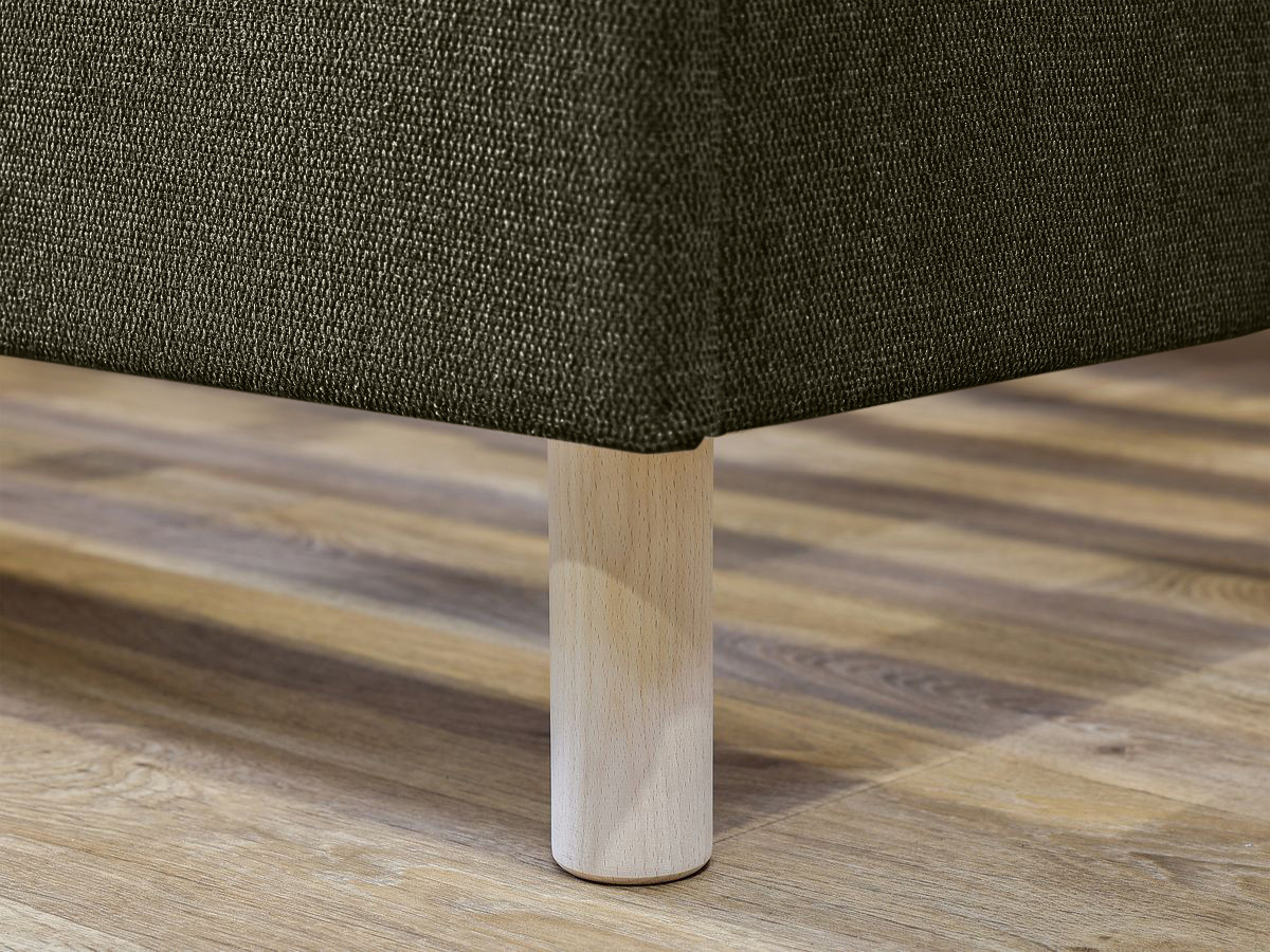 ROMANE bed met massieve lattenbodem in structuurstof