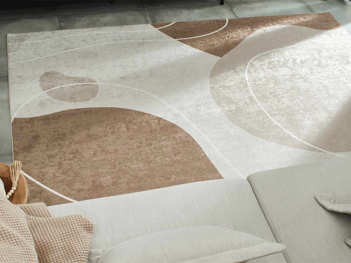 CALIXTE laagpolig vloerkleed met abstract patroon