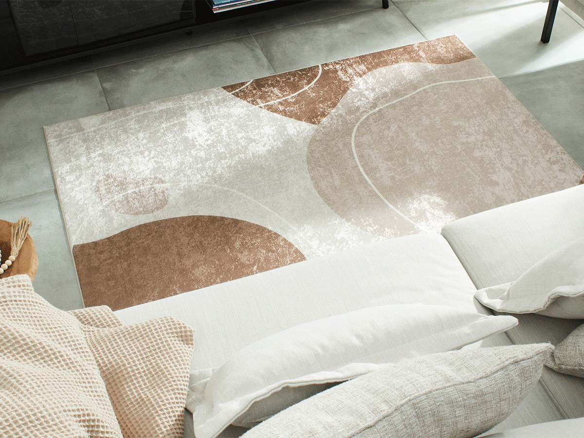 CALIXTE laagpolig vloerkleed met abstract patroon