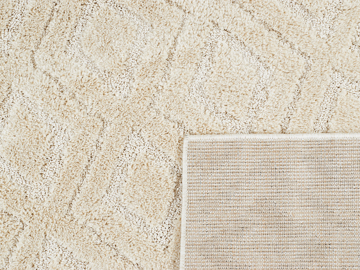 HADRA laagpolig vloerkleed met grafisch patroon