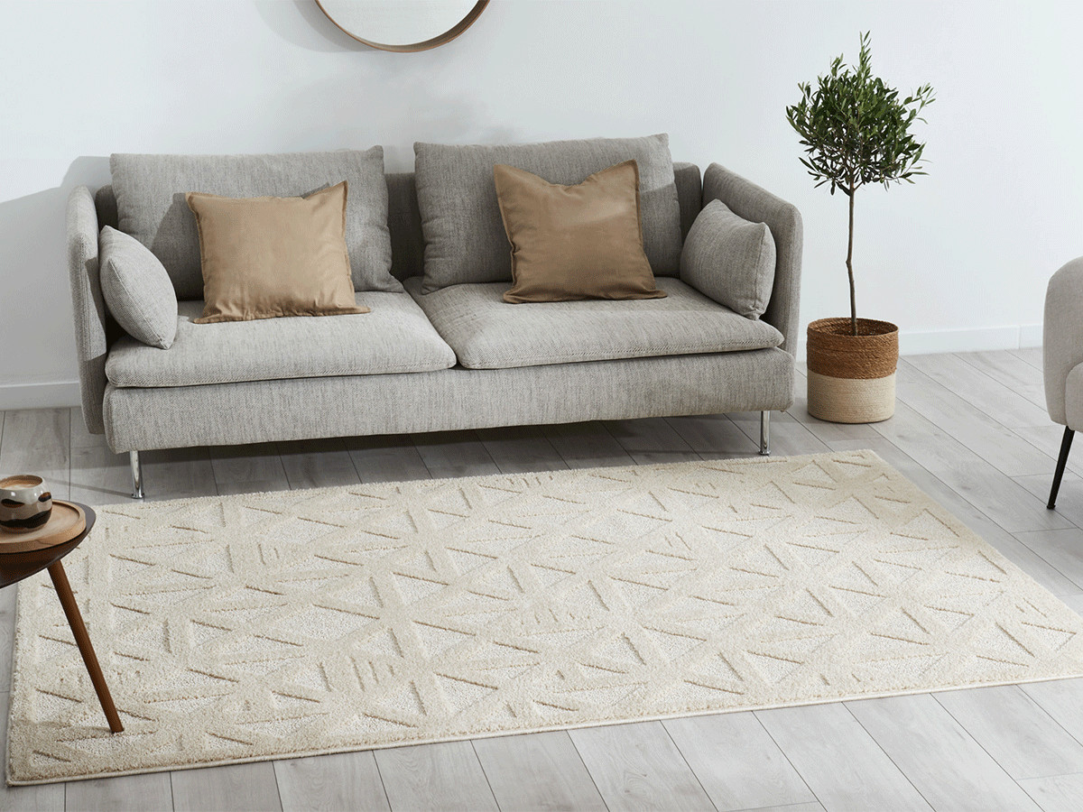 HADRI laagpolig vloerkleed met grafisch patroon