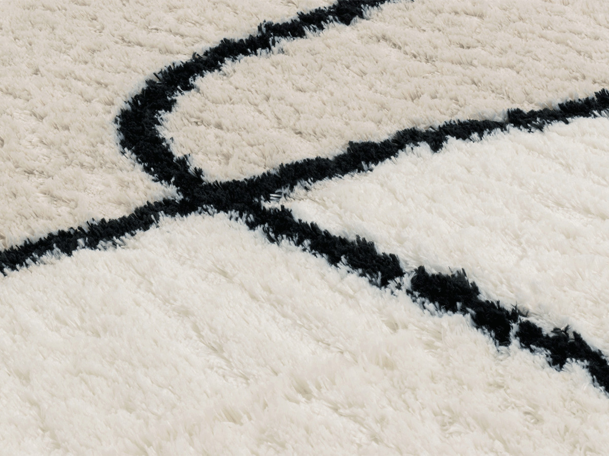 LOUBNA shaggy vloerkleed met abstract patroon