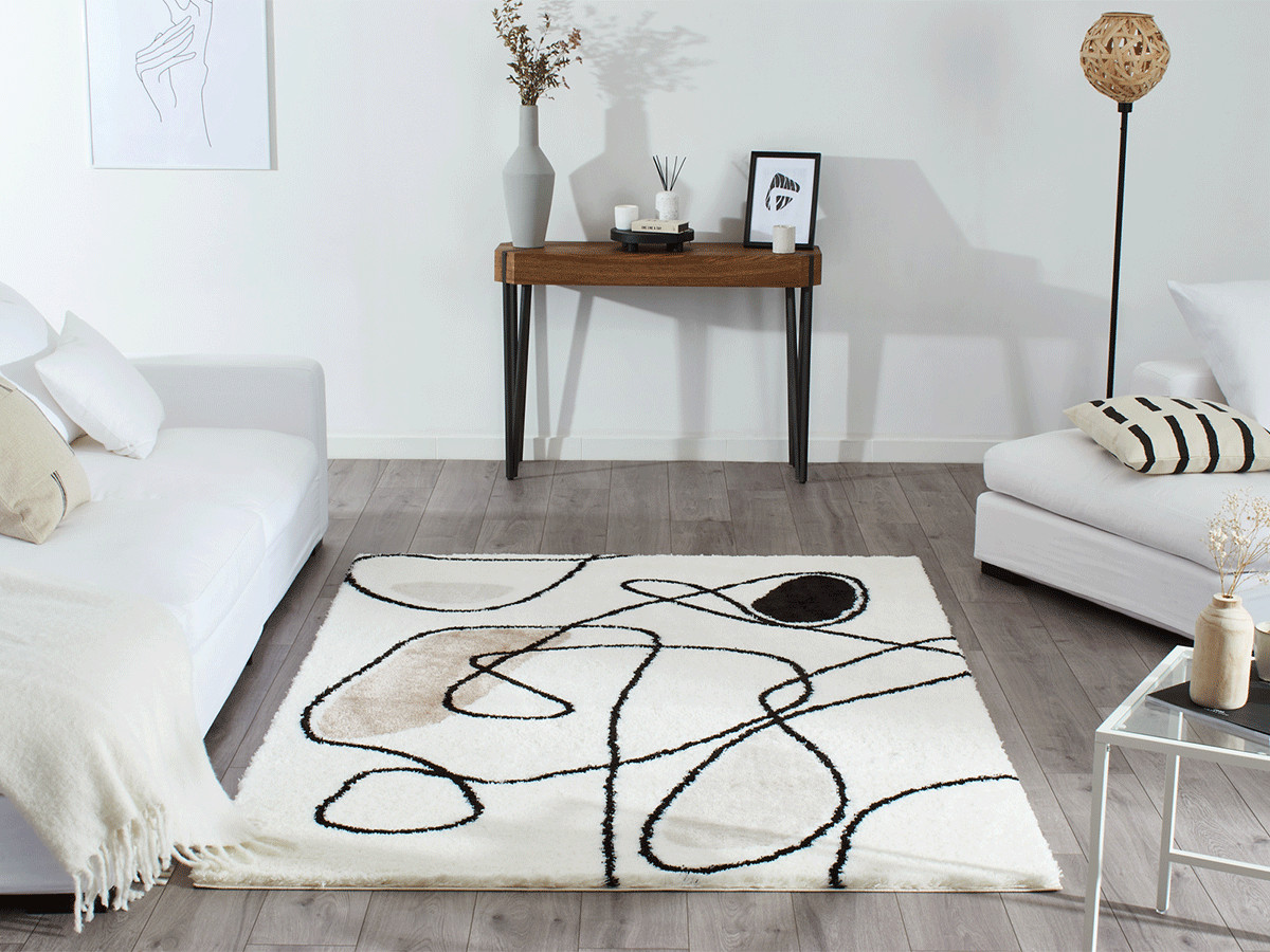 LASSI shaggy vloerkleed met abstract patroon