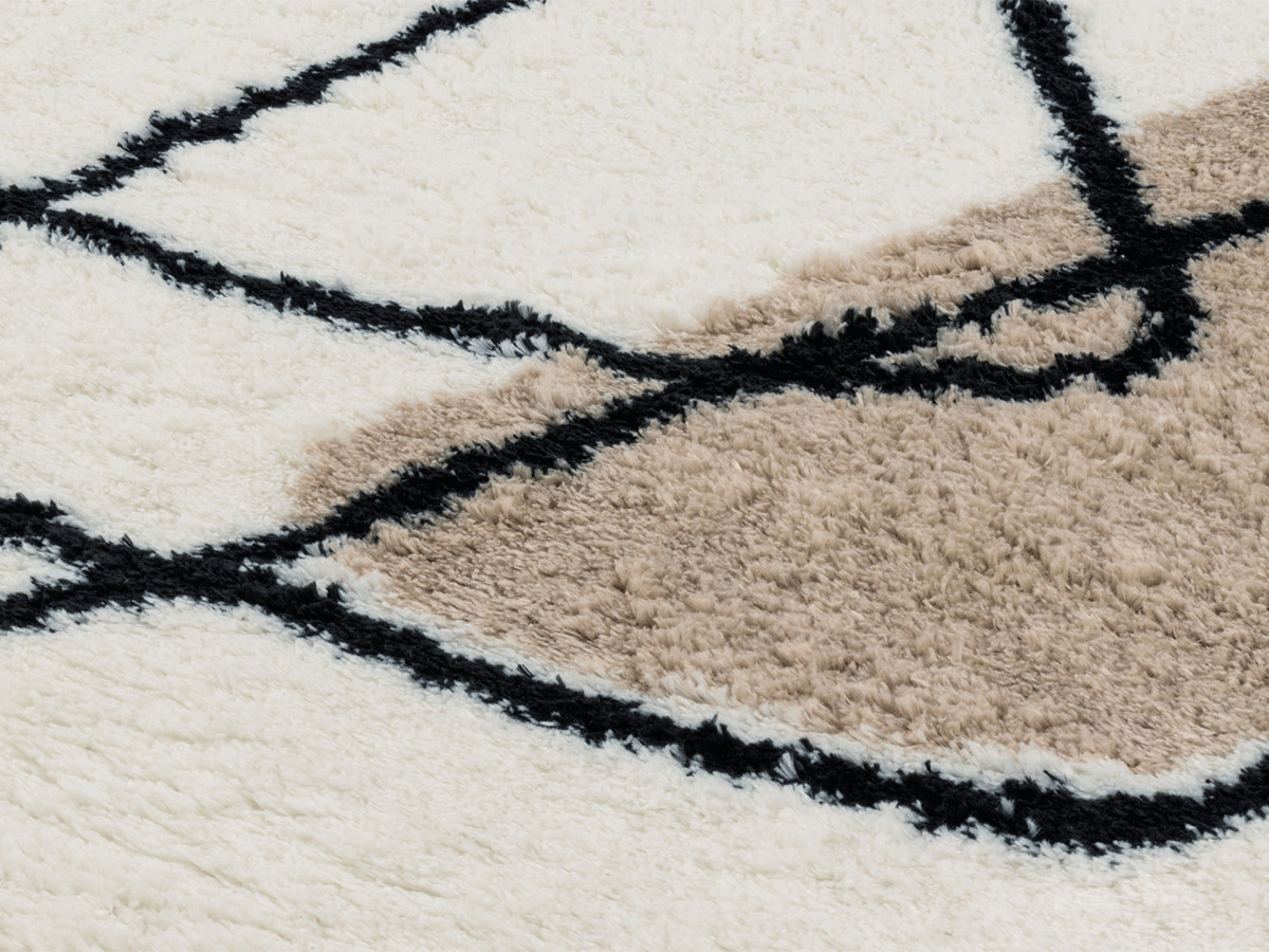 LASSI shaggy vloerkleed met abstract patroon