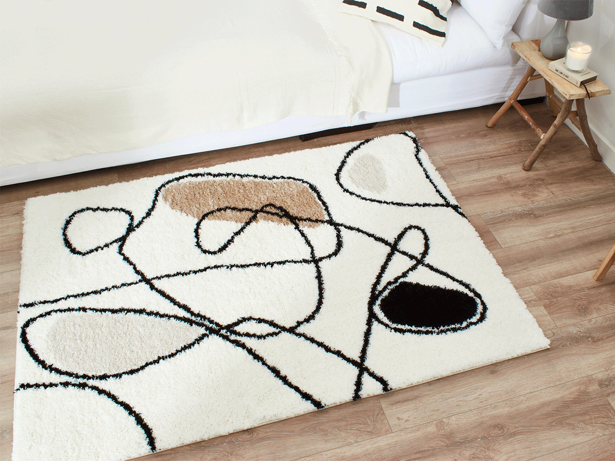 LASSI shaggy vloerkleed met abstract patroon