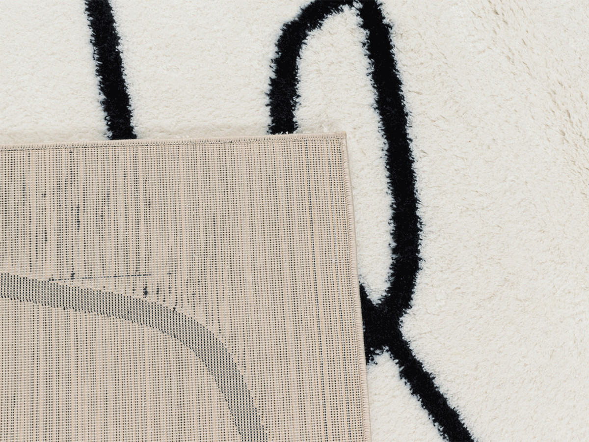 LENI shaggy vloerkleed met abstract patroon