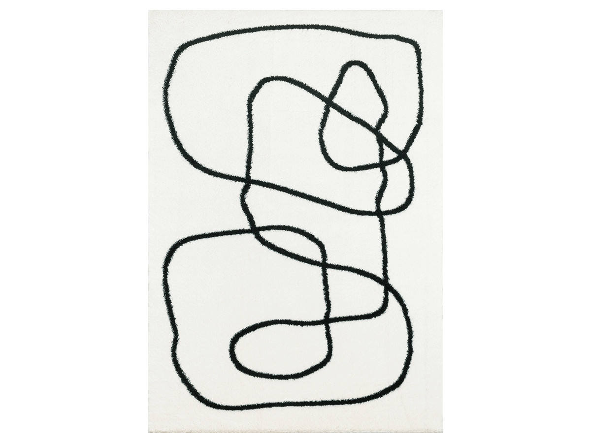 LENI shaggy vloerkleed met abstract patroon