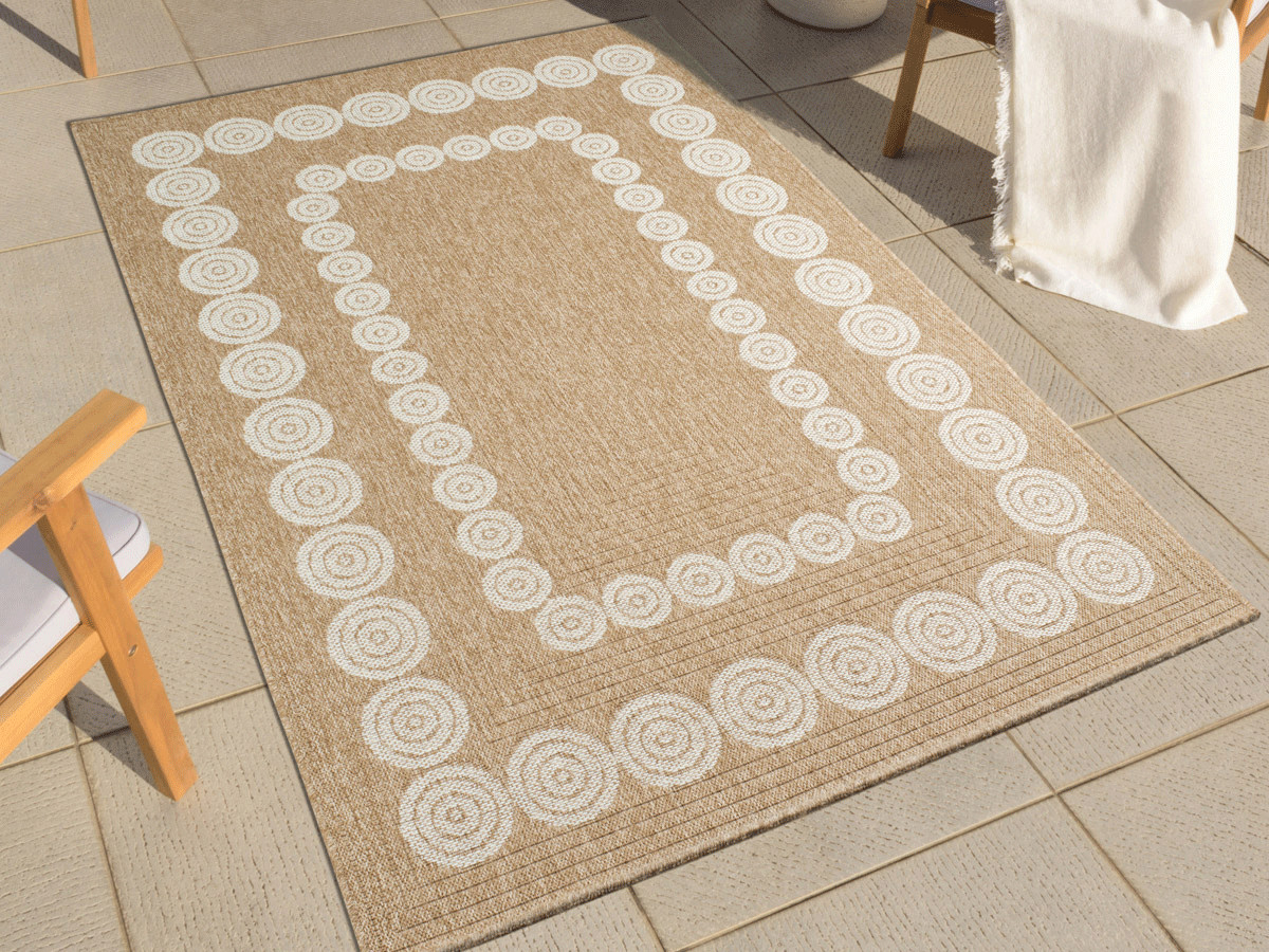 NAMA laagpolig vloerkleed met jute-look