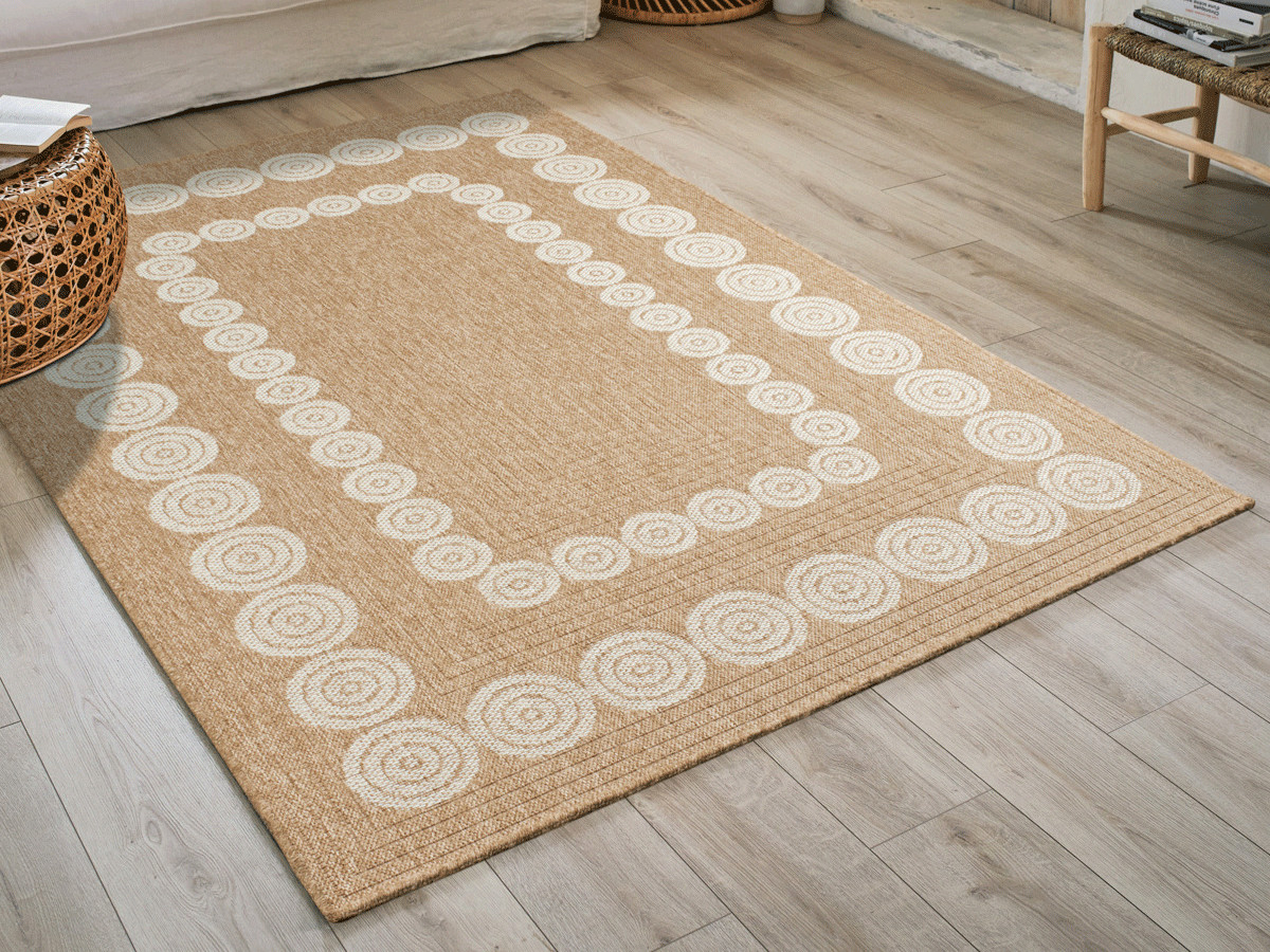 NAMA laagpolig vloerkleed met jute-look