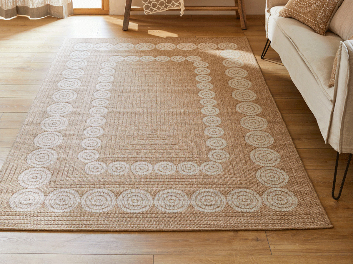 NAMA laagpolig vloerkleed met jute-look