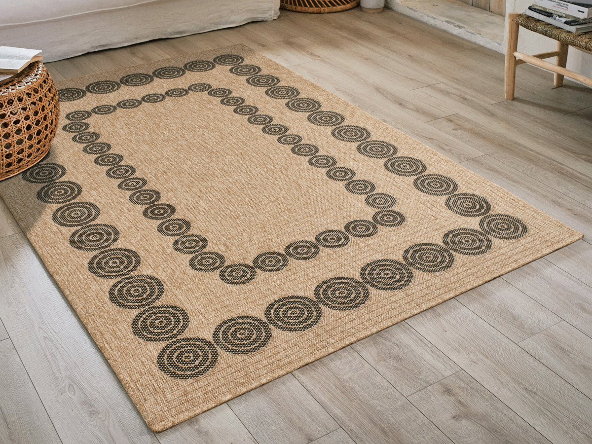 NAMA laagpolig vloerkleed met jute-look