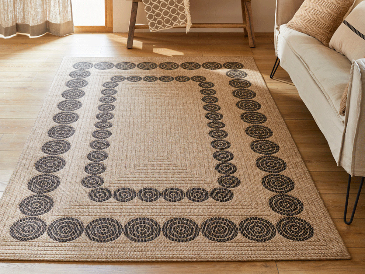 NAMA laagpolig vloerkleed met jute-look