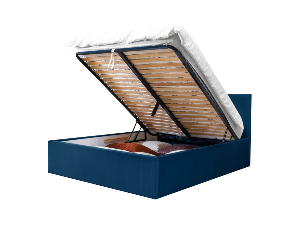 Lit coffre VIVARA rangement XL bleu foncé — vue 5