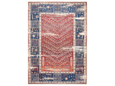 Tapis poils ras PAGE motif vintage