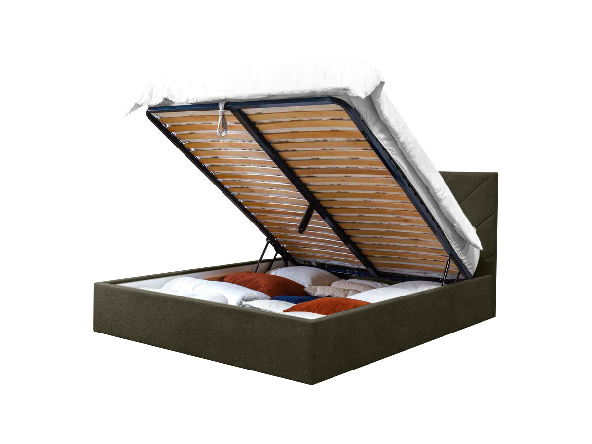 Lit coffre ROMANE vert — vue 4