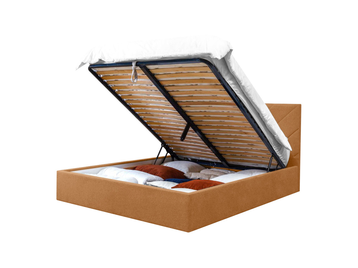 Lit coffre ROMANE orange — vue 4