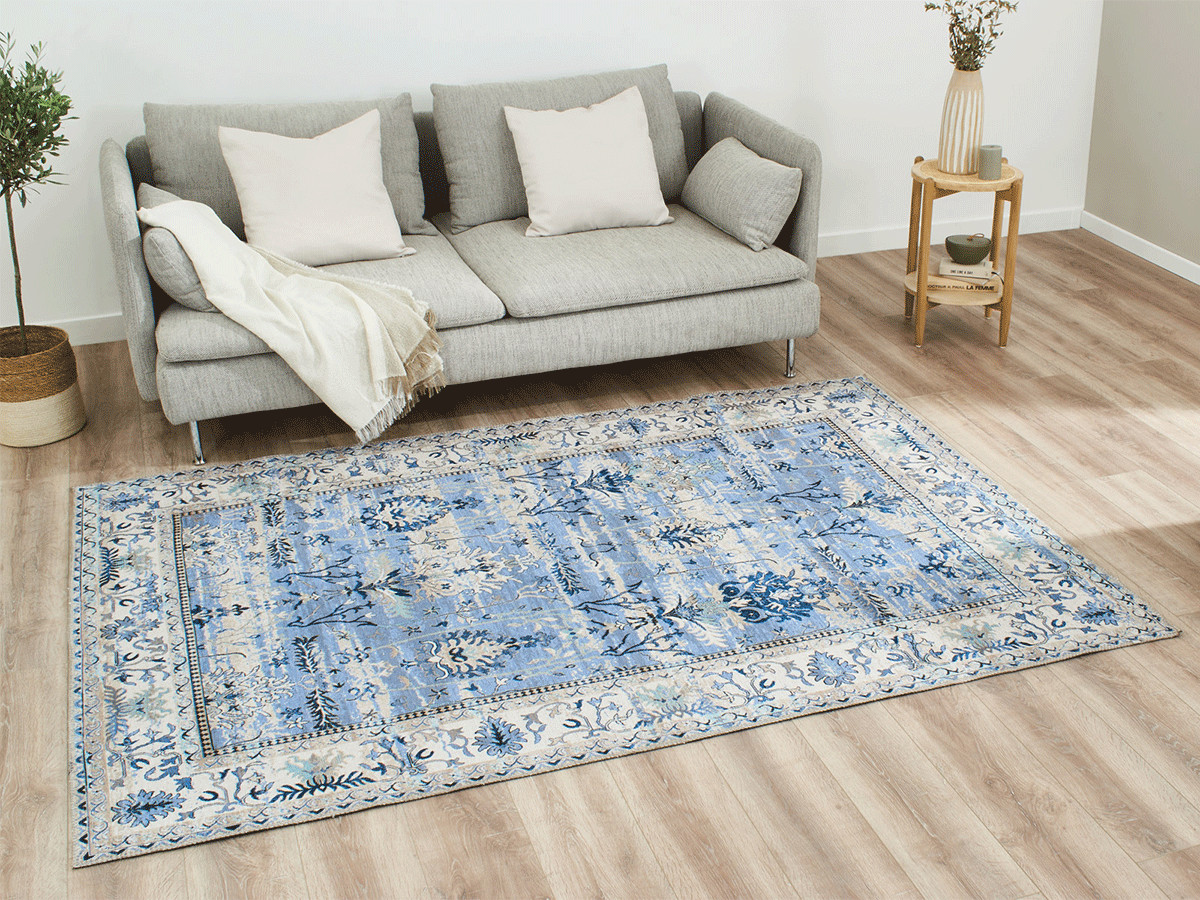 DANIA laagpolig vloerkleed met vintage patroon