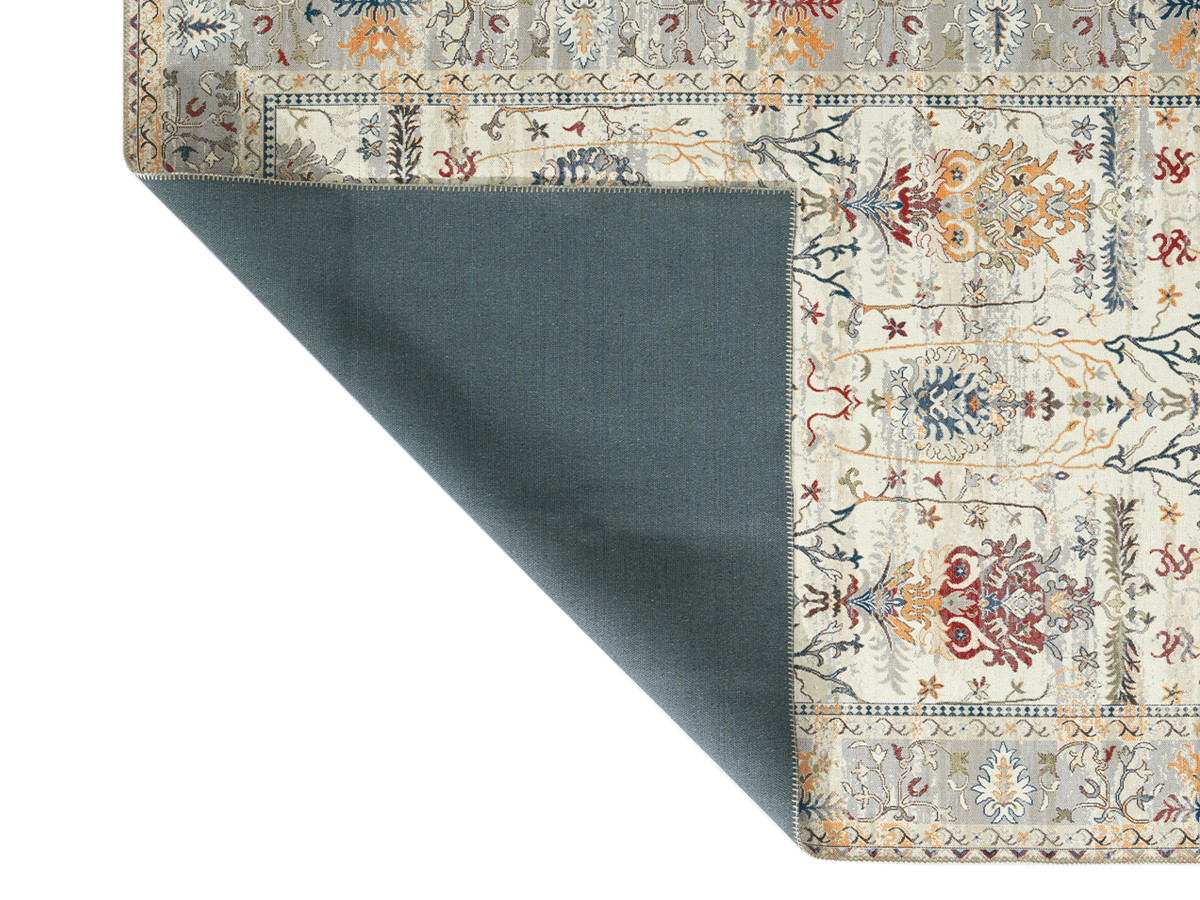 Tapis poils ras DANIA motif vintage