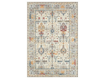 Tapis poils ras DANIA motif vintage