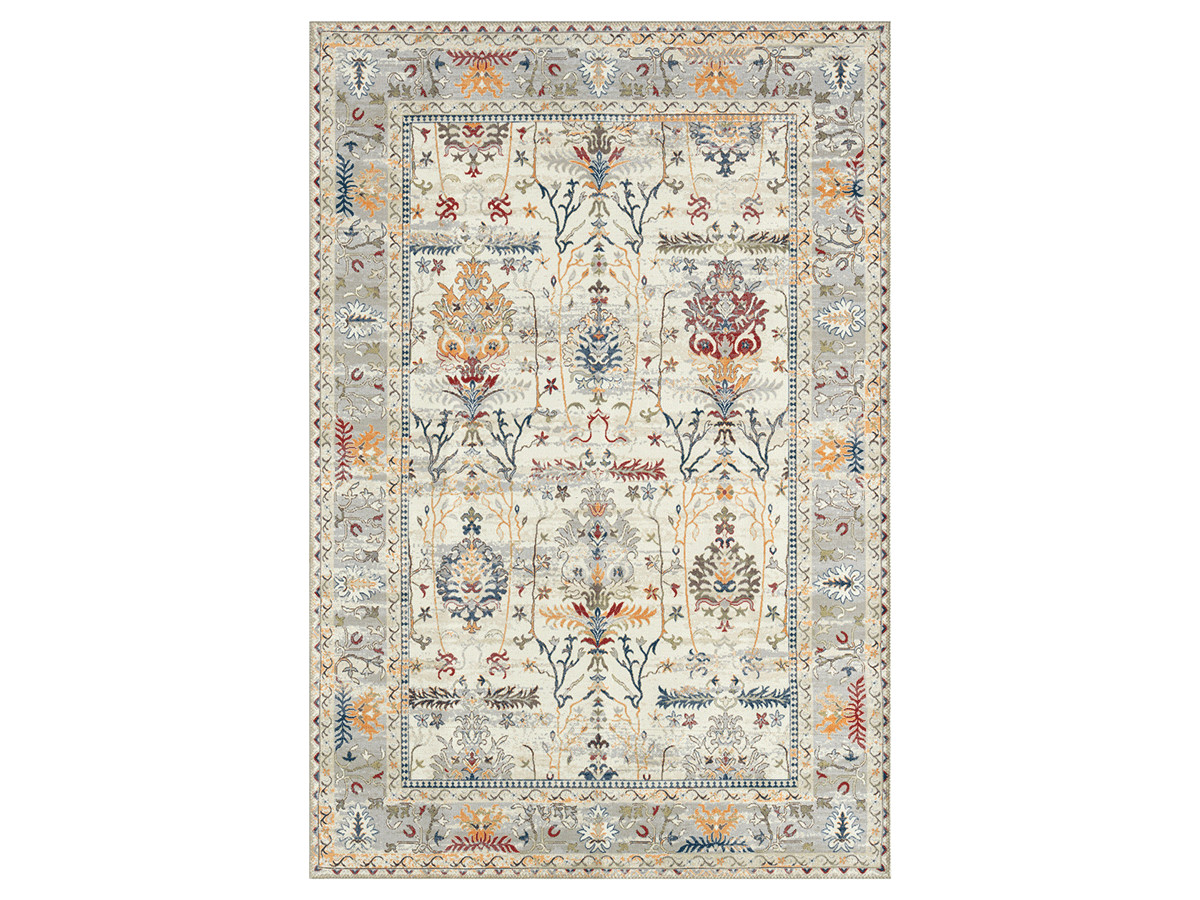 Tapis poils ras DANIA motif vintage