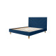 Lit ROMANE avec lattes massives tissu velours