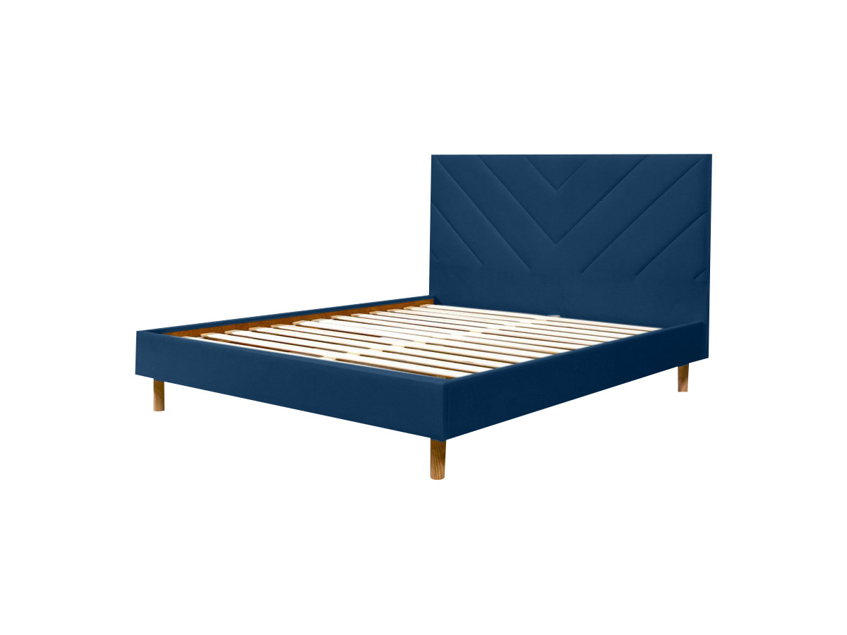 ROMANE bed met lattenbodem van massief fluweel