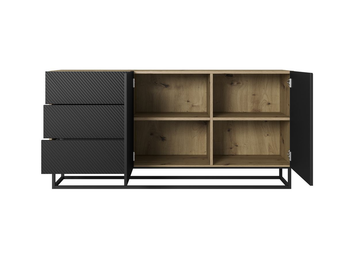 ALICE 2-deurs dressoir 167 cm metalen poten